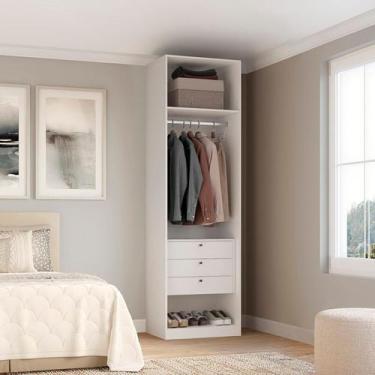 Imagem de Closet Modulado sem Portas com Gavetas 90cm 100% MDF Altezza - Belmax