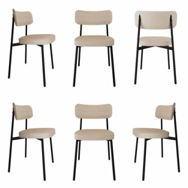 Imagem de Cadeira Fixa com 4 Pés 50 X 44,7 X 83,8 Cm com 6 Unidades - Metalig