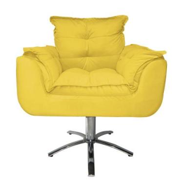 Imagem de Conjunto 2 Poltronas Para Recepção Com Base Giratória de Metal Opala S