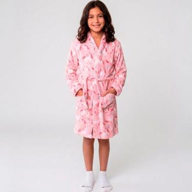 Imagem de Roupão Infantil Benévola Quentinho Inverno Microfibra Aveludado Super 