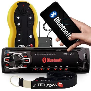 Imagem de Radio Automotivo Sem Toca Cd Mp3 Player Bluetooth 2 Usb Carrega Celula