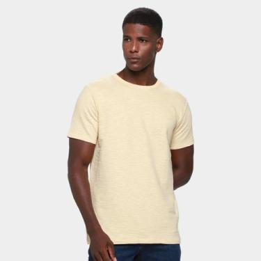 Imagem de Camiseta Hering Casual Masculina, Amarelo claro, GG