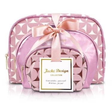 Imagem de Kit De Necessaire Com 3 Pçs Glitz Jacki Design Rosa