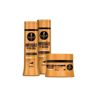 Imagem de Kit Haskell Infusão de Óleos Sh, Cond 300ml e Máscara 300g