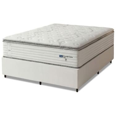 Imagem de Cama Box Casal King Colchão Molas Guarda Costas Max Com Pillow Probel 193x203x78cm Bran...