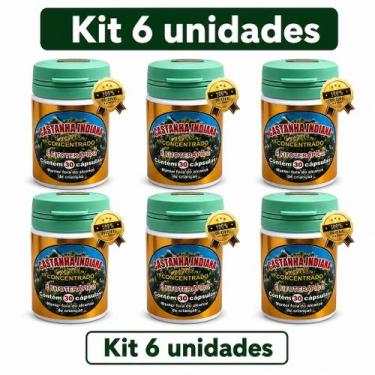 Imagem de Kit 6 Cápsulas de Castanha Indiana Concentrada - Suplemento Natural co