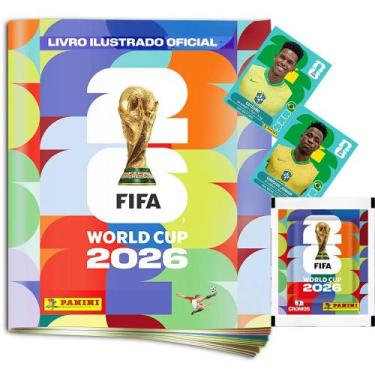 Imagem de Livro Ilustrado Copa do Mundo 2026 Brochura Com 14 Figurinhas Futebol 