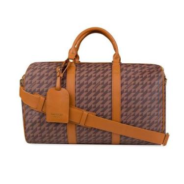 Imagem de Bolsa de Viagem Feminina Monograma BG Marrom - Bagaggio, G, Marrom
