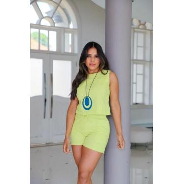 Imagem de Conjunto Feminino Shorts E Blusa Em Linho Moderno Patrícia - Thati Gut