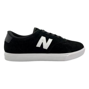 Imagem de Tênis new balance casual com cadarço ref:am55 masculino, Preto, Branco