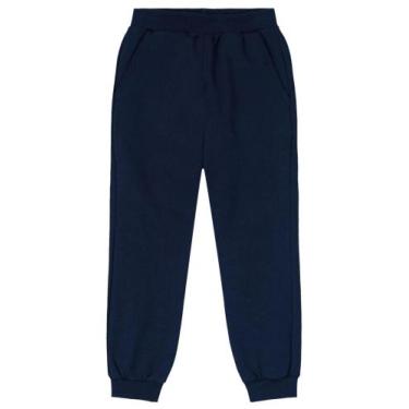 Imagem de Calça Infantil Jogger Menino - Brandili, Azul marinho, 4