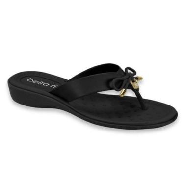 Imagem de Rasteira Chinelo Tamanco Feminino Beira Rio Macio Leve Confortavel Laç