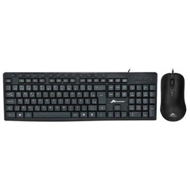 Imagem de Kit Teclado USB 107 Teclas e 13 Teclas Multimídia ABNT2 + Mouse USB 4 