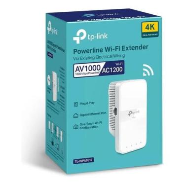 Imagem de Repetidor de Sinal WiFi TPLink PowerLine TL WPA7617 AV1000 AC1200 Pack
