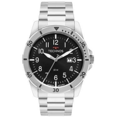 Imagem de Relógio Technos Masculino Casual Militar Prateado 2115NBQ/1P
