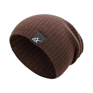 Imagem de Gorro De Inverno Tricotado Para Mulheres, Quente E Casual, Estilo Slou