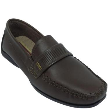 Imagem de Mocassim Pegada Masculino Couro Anilina com Solado em Borracha, Cravo,