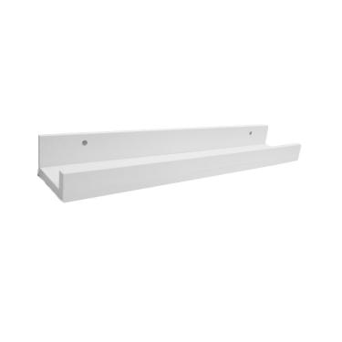 Imagem de Prateleira para Temperos F031 75CM em MDF 100% Reflorestamento com Borda PVC para Organização de Cozinha Branco