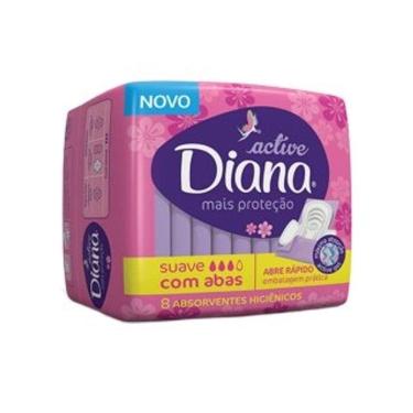 Imagem de Absorvente Diana Active Cobertura Suave Com Abas 8