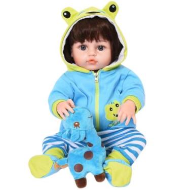 Imagem de Bebe Reborn Girafinha 100% Silicone - Olhos Azul 48cm - Sweetie Reborn