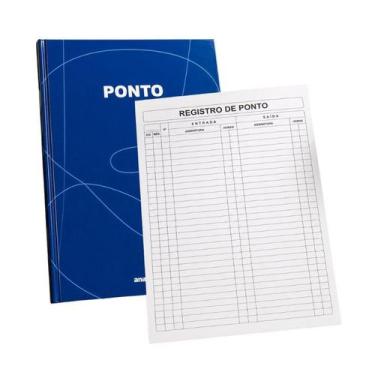 Imagem de Kit 03 Livros de Ponto Funcionários 100 Folhas com Capa Dura - ANIMATI