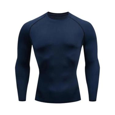 Imagem de Camisa De Compressão Masculina De Secagem Rápida Para Corrida, Manga C