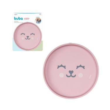 Imagem de Pratinho Infantil Silicone Buba Gumy Rosa com Ventosas