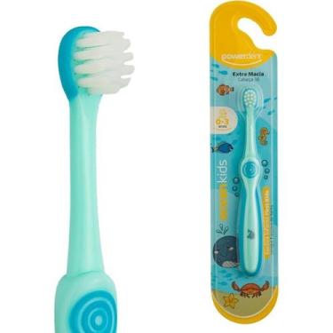 Imagem de Escova de Dentes Powerdent Ocean Kids 0-3 Anos Cerdas Ultra Macias Azu
