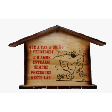 Imagem de Porta Chave Madeira c/ Dizeres - Decoracoes
