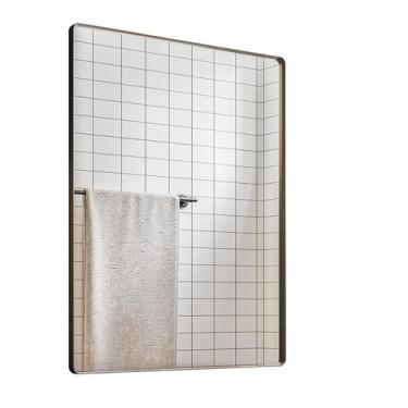 Imagem de Espelho Retangular Grande Decorativo Banheiro ou Sala com Moldura 90 x