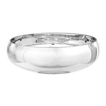 Imagem de Vaso Bacia de Vidro Prata Espelhado Redondo