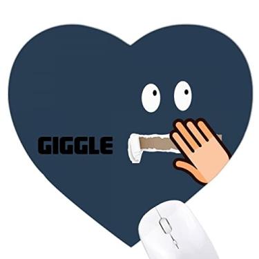 Imagem de Blue Emotion Capa de mão com mousepad de coração Tapete de borracha para escritório
