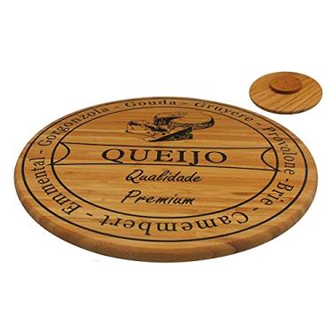Imagem de Prato giratório para queijo de bambu 35 cm - 24001