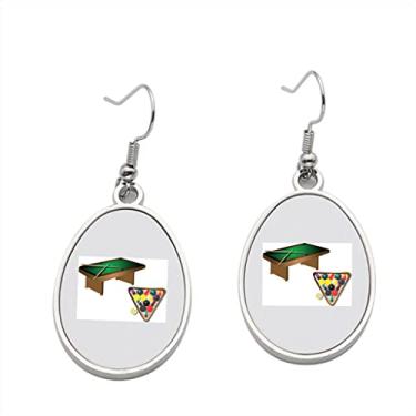 Imagem de Brinco de mesa de bilhar – Brincos com pingente para meninas – Presente de festa de aniversário dos namorados, Metal, Sem pedras preciosas