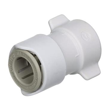 Imagem de Whale Adaptador WX1532 rosca de conexão rápida fêmea de 1,2 cm para adaptador de 15 mm, design de aderência dupla, para água quente e fria, branco