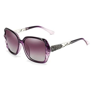 Imagem de Óculos de sol grandes femininos óculos de sol quadrados polarizados para motorista Black Diamond feminino óculos de sol gafas de sol mujer, C4 roxo, superdimensionado