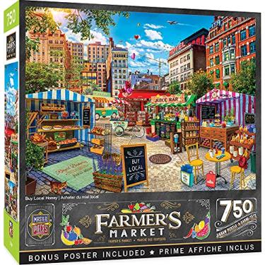 Imagem de MasterPieces Farmer's Market 750 Puzzles Collection - Buy Local Honey 750 Piece Jigsaw Puzzle