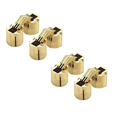 Imagem de Dobradiças de barril de latão dobradiças de caixa de joias invisíveis dobradiça de móveis oculta para DIY caixa de joias artesanato manual ângulo de abertura de 180° 4 peças 10mm