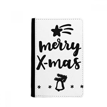 Imagem de Porta-passaporte Merry X-Mas, citação de Natal, porta-cartão Notecase Burse, Multicolor