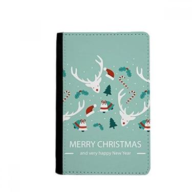Imagem de Chapéu de alce de Natal Festival de Sininho Porta-passaporte Notecase Burse Carteira Capa Cartão, Multicolor