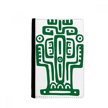 Imagem de Totems do México Civilização Antiga Cacto Porta Passaporte Notecase Burse Carteira Capa Cartão Bolsa, Multicolor