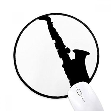 Imagem de DIYthinker Sax Música Clássica Ouvir Fresco Mouse Pad Desktop Escritório Tapete Redondo para Computador