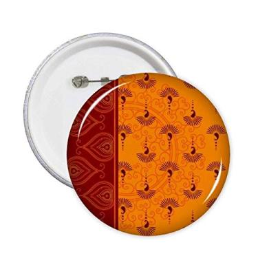 Imagem de Impressão Repeat Pano Laranja Colorido Arte Alfinetes Emblema Botão Decoração Acessório 5 peças