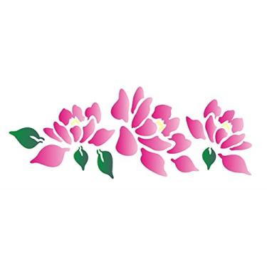 Imagem de Stencil de Acetato para Pintura OPA 10 x 30 cm - 1033 Flores Magnólia
