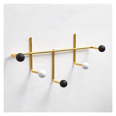 Imagem de KIZQYN Ganchos de casaco porta de entrada de casa parede ferro forjado cabide de chave de vestiário parede gancho de casaco criativo decoração de parede rack de casaco montado na parede (cor: 1)