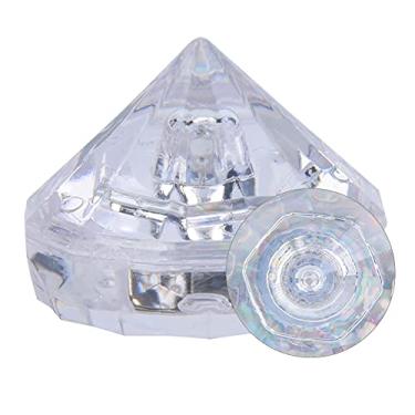 Imagem de Naroote Cubos de gelo de LED, 12 peças de cubos de gelo coloridos com sensor de líquido de LED, decoração de festa, sete cores (em forma de coração)