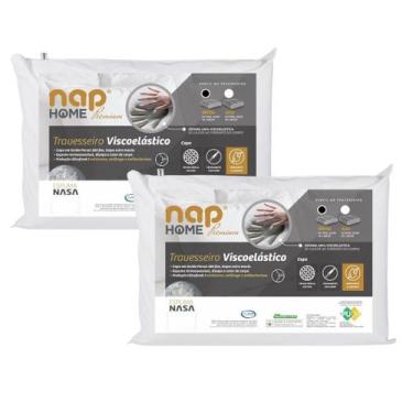 Imagem de Kit 2 Travesseiro Viscoelástico Nap Home Premium Resistente A Líquidos