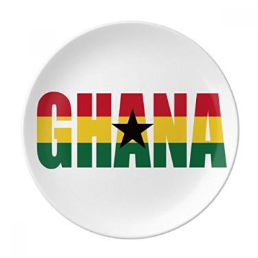 Imagem de Prato de nome da bandeira do país, bandeja decorativa de porcelana salver, louças de jantar