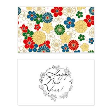 Imagem de Flowers Ukiyo-e Repeat Japan New Year Festival Cartão de felicitações Bless Message Present