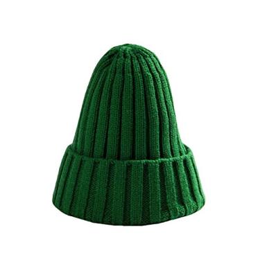 Imagem de Jueshanzj Gorro feminino masculino de inverno, Verde, tamanho �nico